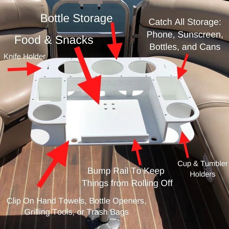 What are Pontoon Boat Tables? - Docktail Bar
