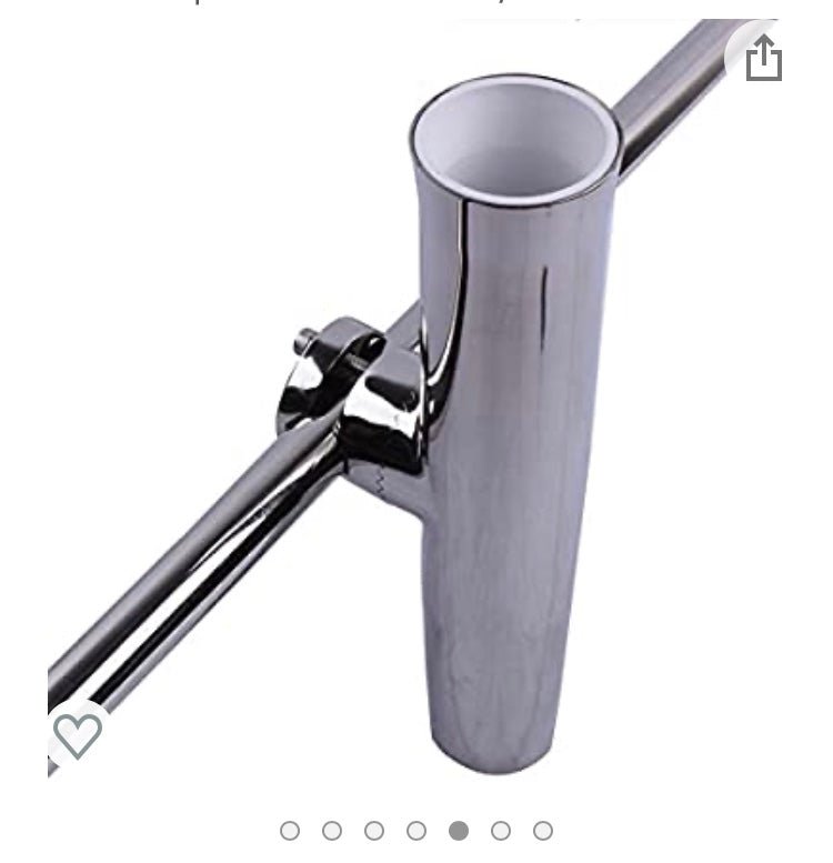 Clamp On Rod Holder Mount fits 1” - 1 1/4” Round Rails - Docktail Bar