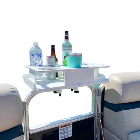 Docktail Boat Table Caddy and Storage Accessory - Choose Your Mount, Color & Custom Name - Docktail Bar