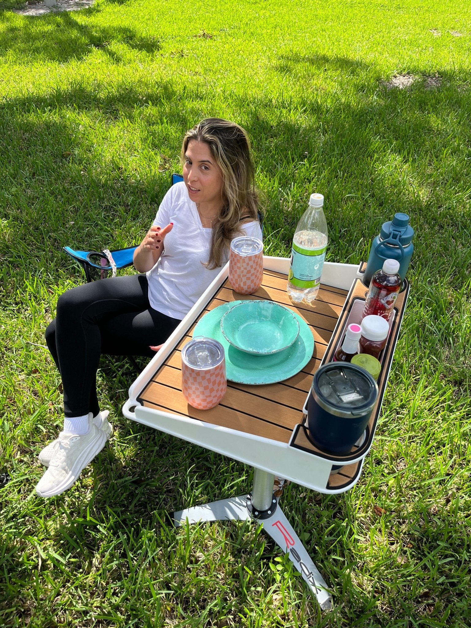 Docktail Boondocking Table - For Camping, RV's, Tailgating, Poolside, and Grill Prep - Docktail Bar