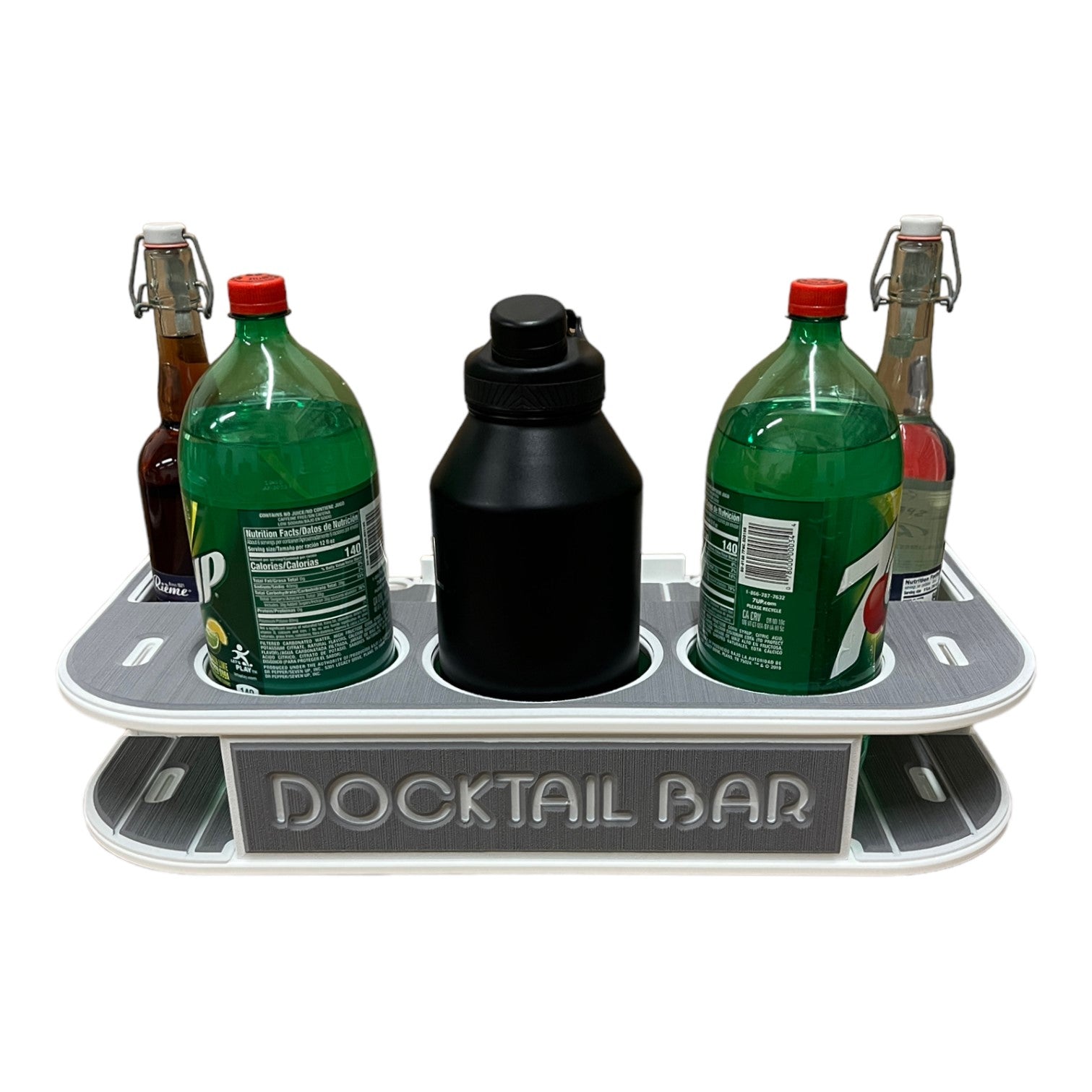Docktail Butler Boat Table and Storage Accessory - Choose Your Mount, Color & Custom Name - Docktail Bar