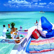 Docktail Butler Boat Table and Storage Accessory - Choose Your Mount, Color & Custom Name - Docktail Bar