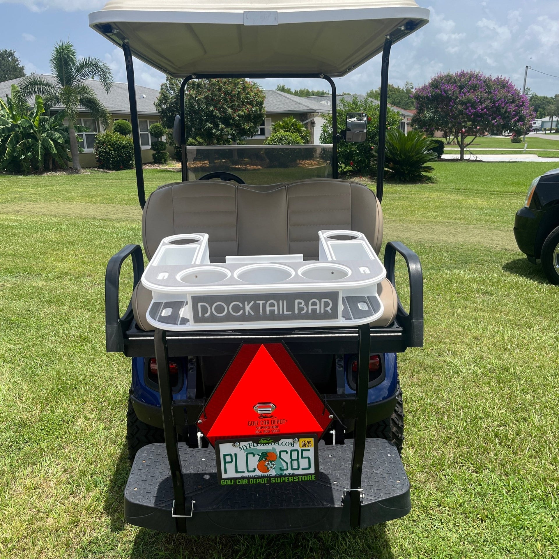Docktail Butler Golf Cart Cup Holder & Table Accessory for Square or Rectangular Rails - Docktail Bar