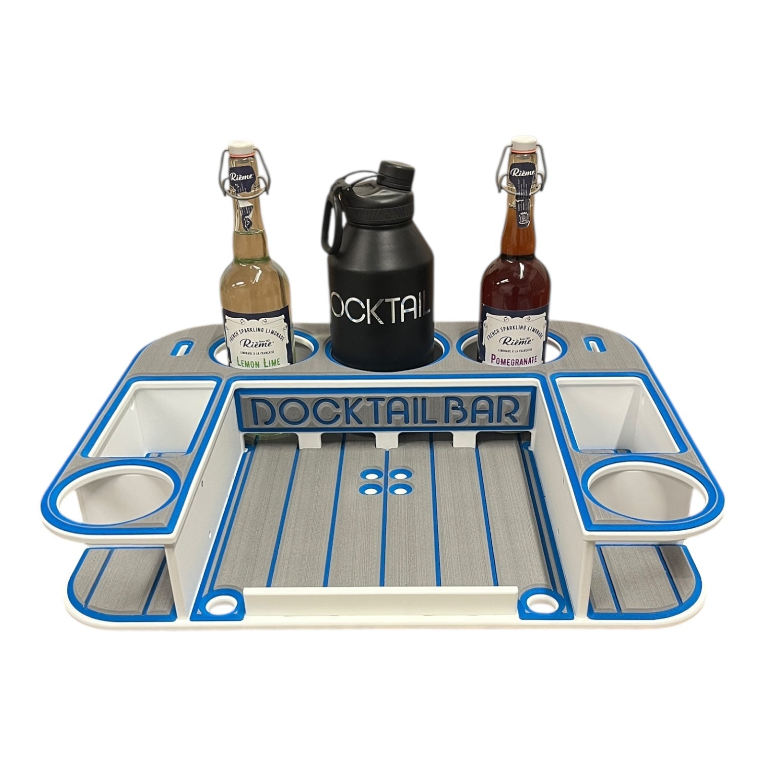Docktail Butler Golf Cart Cup Holder & Table Accessory for Square or Rectangular Rails - Docktail Bar
