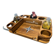 Docktail Elite Series Custom Teak Tables for Rocket Launchers, Leaning Posts and Rod Holders - Docktail Bar