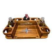 Docktail Elite Series Custom Teak Tables for Rocket Launchers, Leaning Posts and Rod Holders - Docktail Bar
