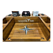 Docktail Elite Series Custom Teak Tables for Rocket Launchers, Leaning Posts and Rod Holders - Docktail Bar