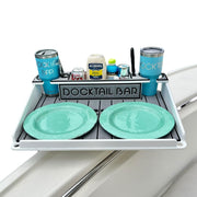 Docktail Utility Boat Table Accessory with Adjustable Rod Holder Mount - Docktail Bar