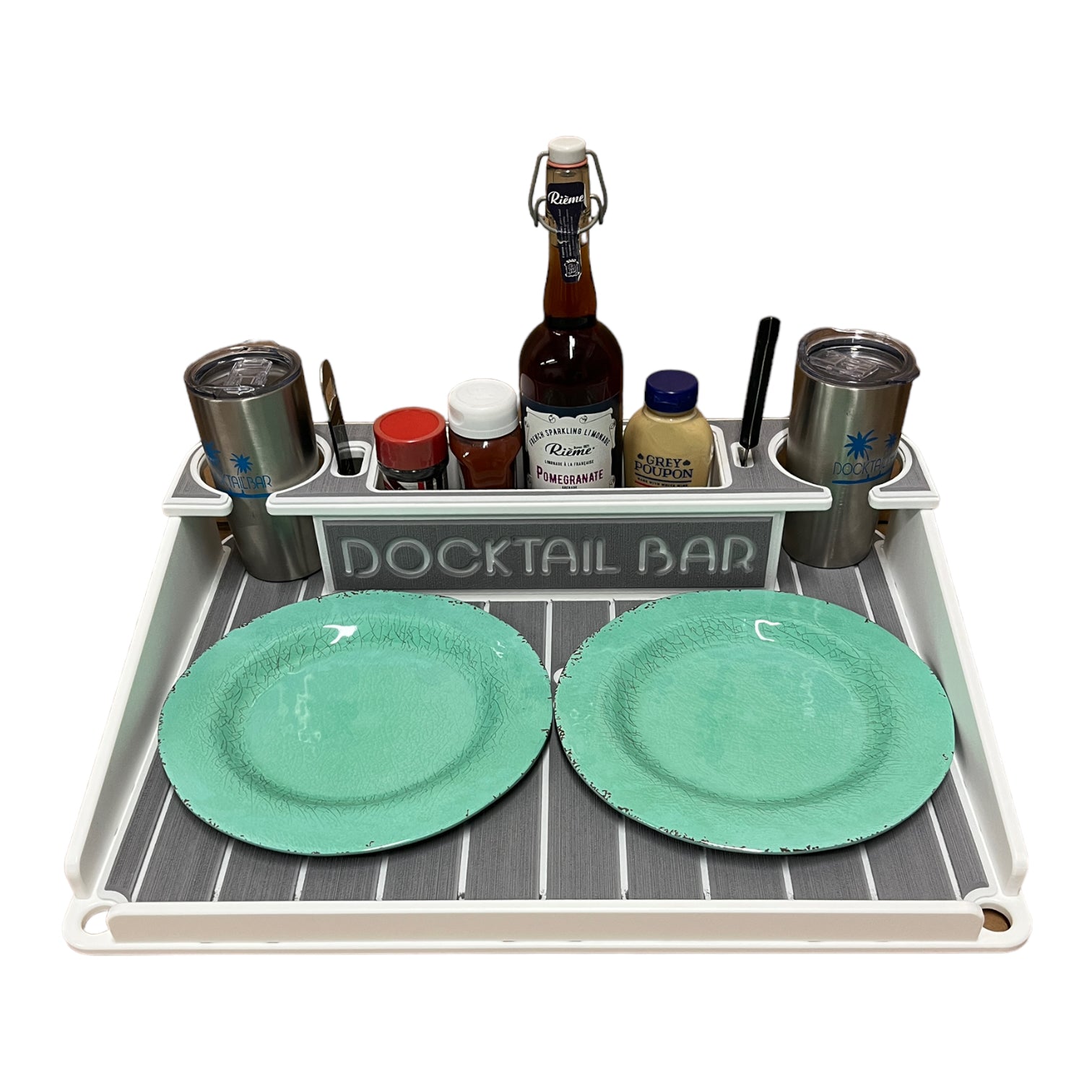 Docktail Utility Boat Table with Pedestal Table Attachment Options - Docktail Bar