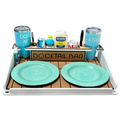 Docktail Utility Boat Table with Pontoon Boat Rail Mount - Docktail Bar