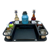 Midnight Series - Docktail Butler Boat Table with Adjustable Rod Holder Mount - Docktail Bar