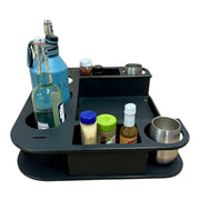 Midnight Series - Docktail Butler Boat Table with Adjustable Rod Holder Mount - Docktail Bar