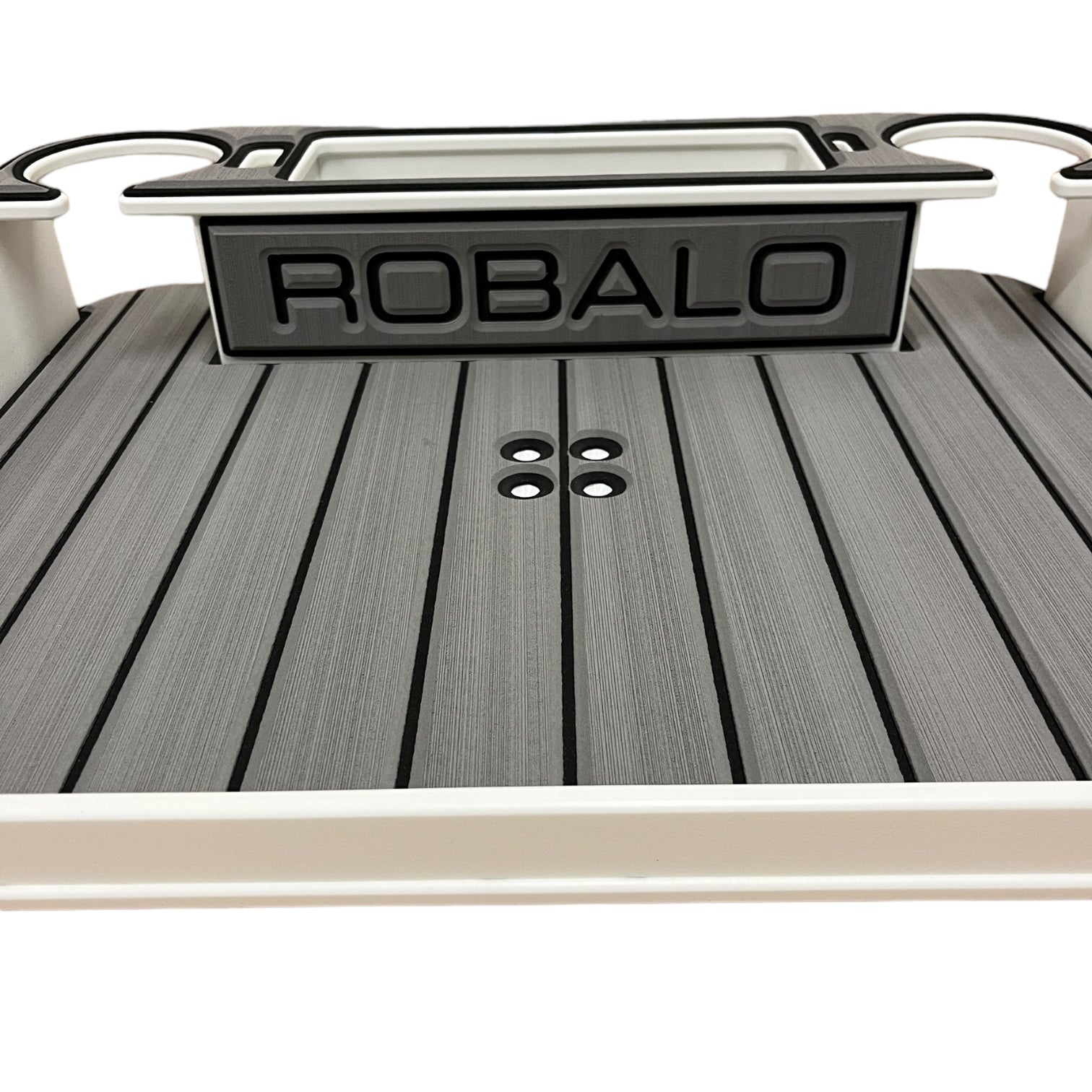 Robalo Logo - Docktail Boat Tables with Adjustable Rod Holder Mount - Choose Your Table Model - Then Color - Docktail Bar