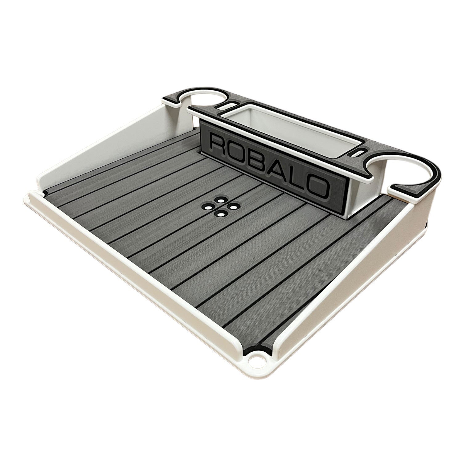 Robalo Logo - Docktail Boat Tables with Adjustable Rod Holder Mount - Choose Your Table Model - Then Color - Docktail Bar