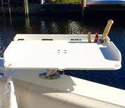 Docktail Bait Cutting Board and Serving Table with Magma Adjustable Rod Holder Mount - Docktail Bar