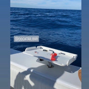 Docktail Bait Cutting Board and Serving Table with Magma Adjustable Rod Holder Mount - Docktail Bar