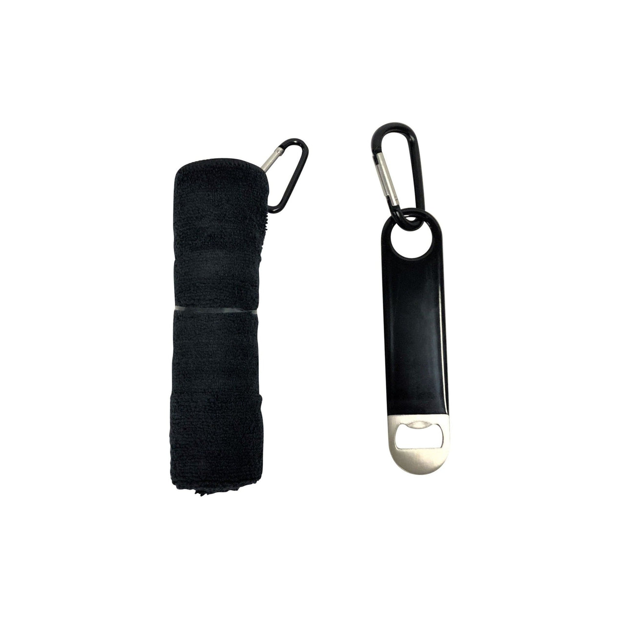 Docktail Bar Accessory Pack - Hand Towel and Bottle Opener Package with Clips - Black - Docktail Bar