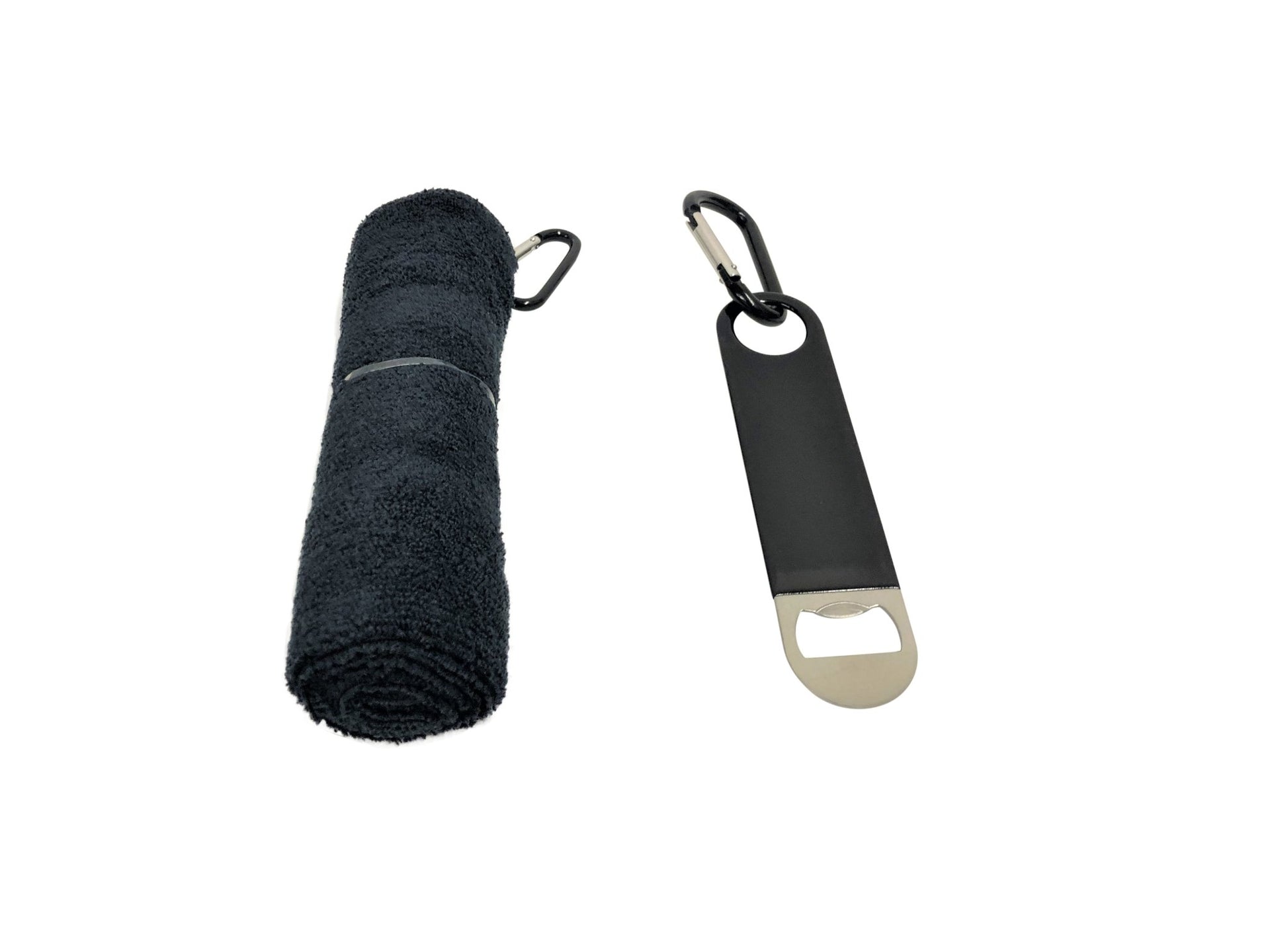 Docktail Bar Accessory Pack - Hand Towel and Bottle Opener Package with Clips - Black - Docktail Bar