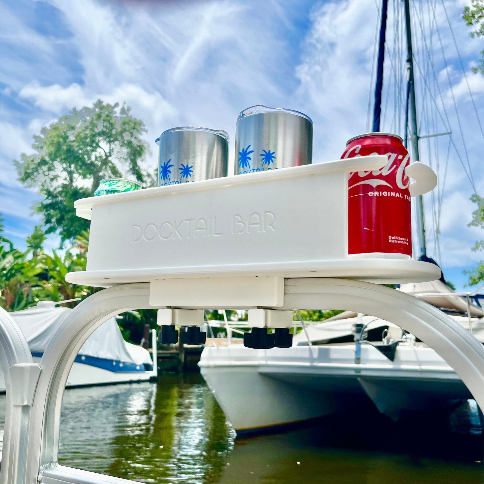 Docktail Bar Pontoon Boat Cup Holder Caddy - Multiple Colors Available - Docktail Bar