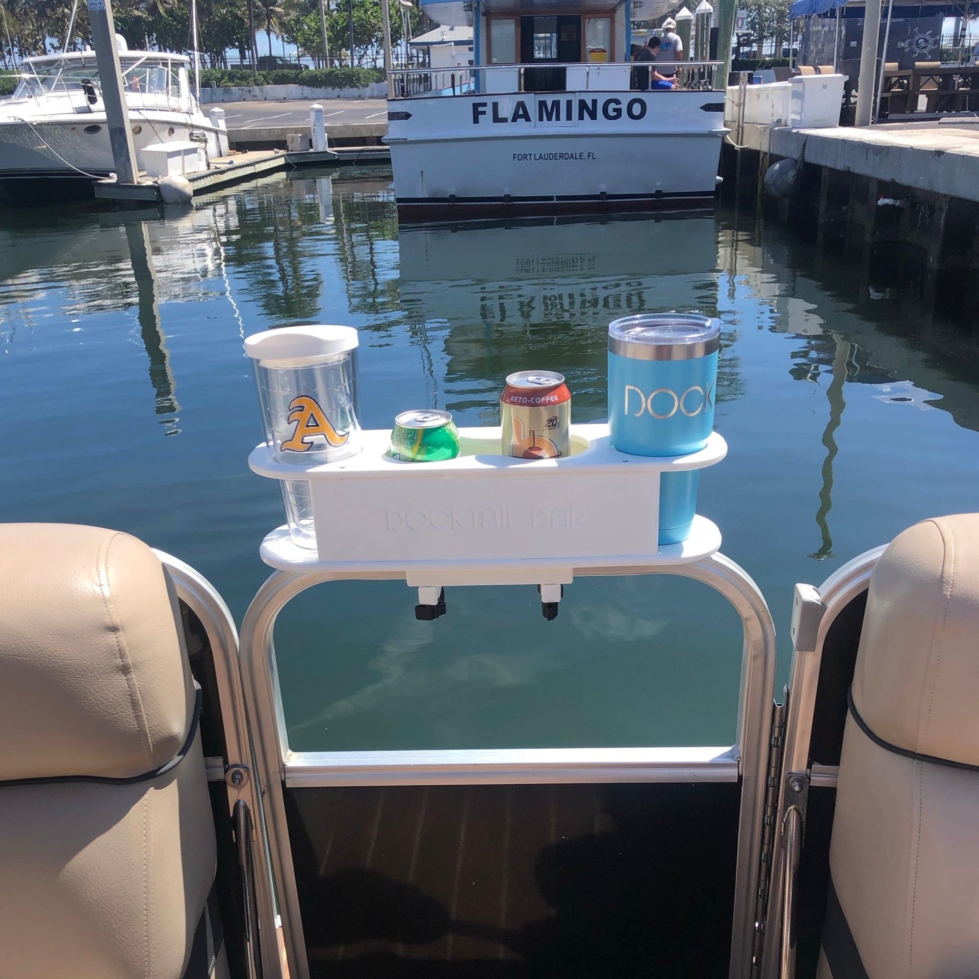 Docktail Bar Pontoon Boat Cup Holder Caddy - Multiple Colors Available - Docktail Bar