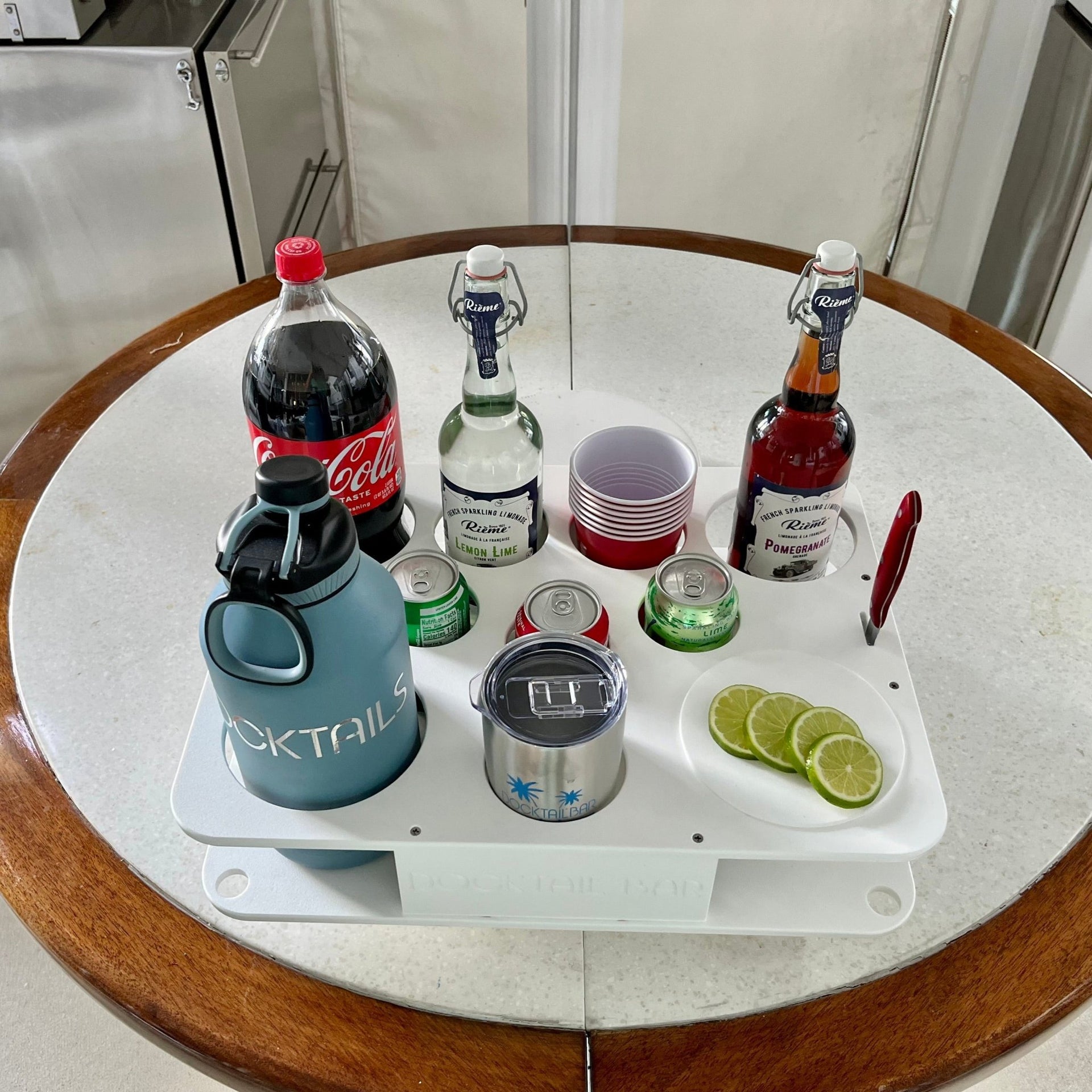 Docktail Boat Table Caddy with 2 SeaSucker Vacuum Mounts - Choose Your Color - Docktail Bar