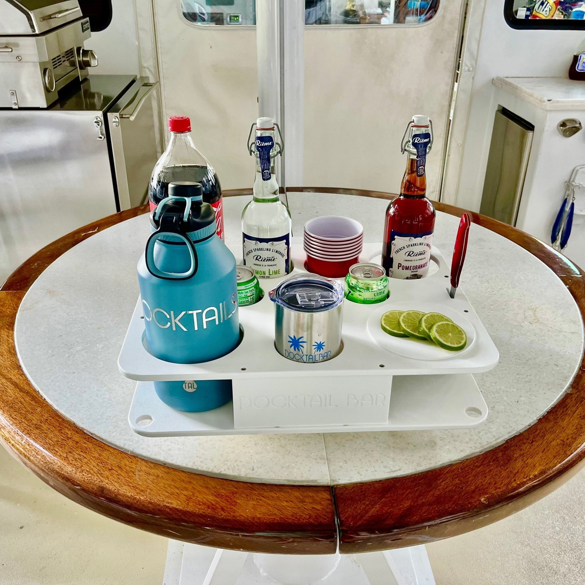 Docktail Boat Table Caddy with 2 SeaSucker Vacuum Mounts - Choose Your Color - Docktail Bar