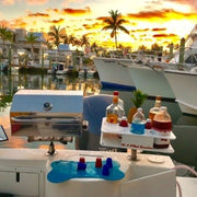 Docktail Boat Table Caddy with Adjustable Rod Holder Mount - Docktail Bar