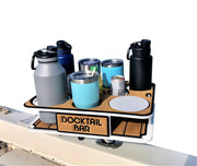 Docktail Boat Table Caddy with Adjustable Rod Holder Mount - Docktail Bar