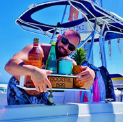 Docktail Boat Table Caddy with Adjustable Rod Holder Mount - Docktail Bar