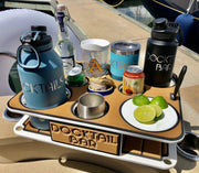 Docktail Boat Table Caddy with Adjustable Rod Holder Mount - Docktail Bar