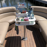 Docktail Butler Boat Table with Pedestal Table Attachment Options - Docktail Bar