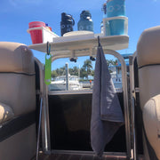 Docktail Butler Boat Table with Pontoon Boat Rail Mount - Docktail Bar
