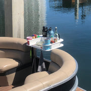 Docktail Butler Boat Table with Pontoon Boat Rail Mount - Docktail Bar