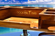 Docktail Elite Series Custom Teak Tables for Rocket Launchers, Leaning Posts and Rod Holders - Docktail Bar