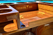 Docktail Elite Series Custom Teak Tables for Rocket Launchers, Leaning Posts and Rod Holders - Docktail Bar