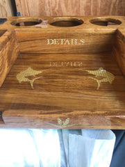 Docktail Elite Series Custom Teak Tables for Rocket Launchers, Leaning Posts and Rod Holders - Docktail Bar