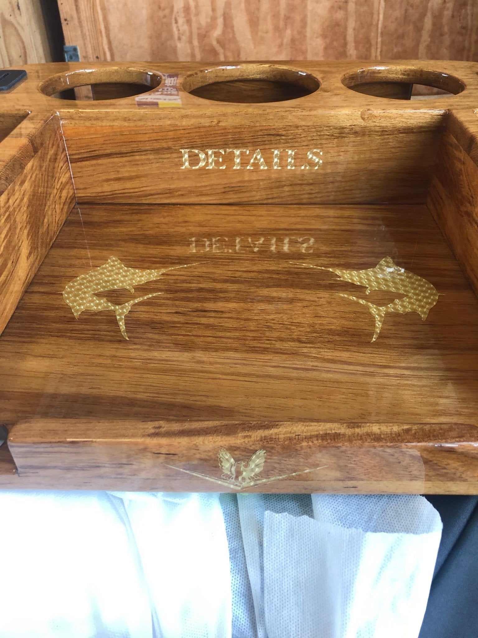 Docktail Elite Series Custom Teak Tables for Rocket Launchers, Leaning Posts and Rod Holders - Docktail Bar