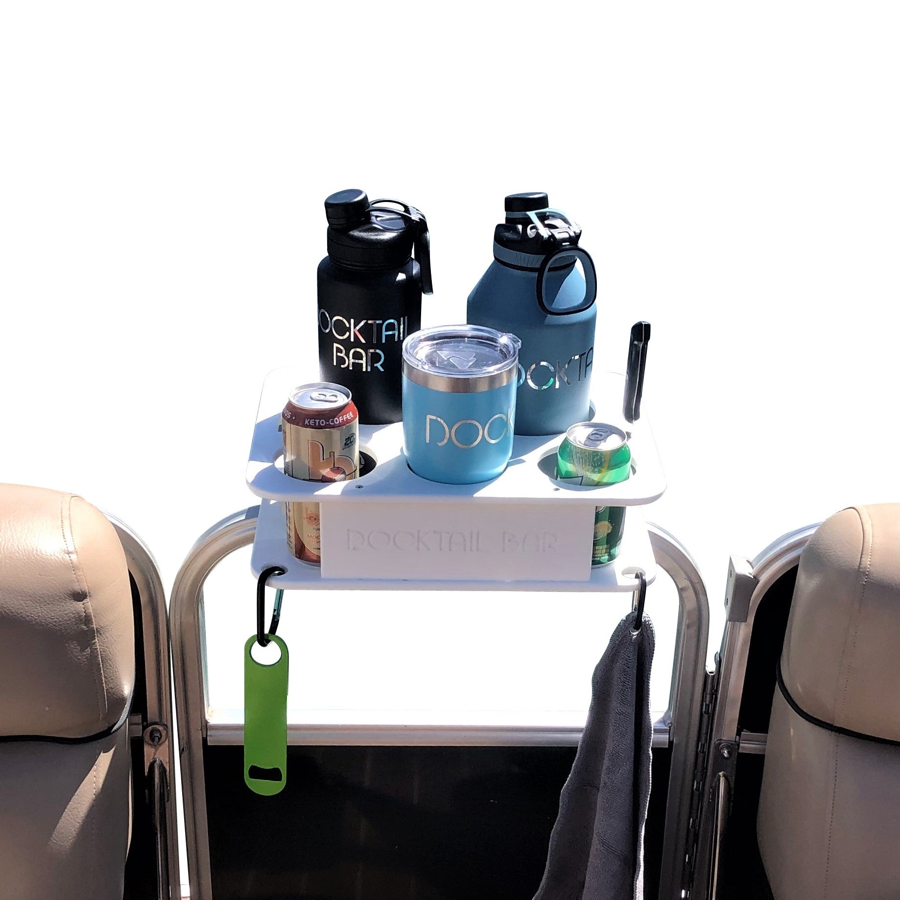 Docktail Jr Boat Cup Holder Caddy - Choose Your Mount Option - Then Color - Docktail Bar