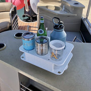 Docktail Jr Boat Cup Holder Caddy with 2 SeaSucker Vacuum Mounts - Choose Your Color - Docktail Bar