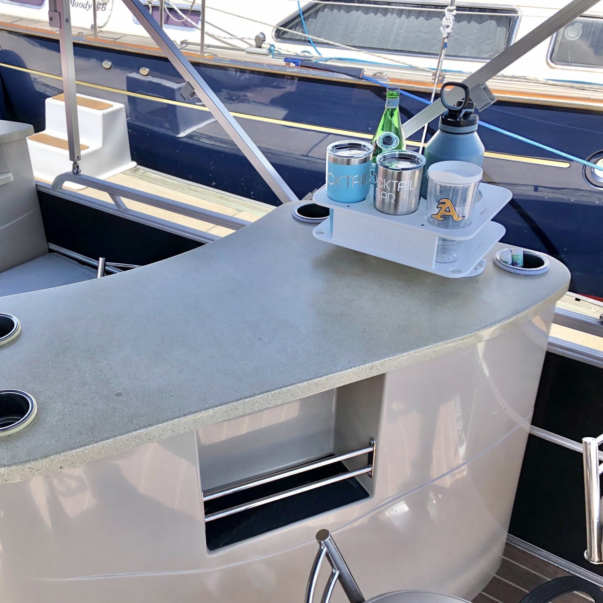 Docktail Jr Boat Cup Holder Caddy with 2 SeaSucker Vacuum Mounts - Choose Your Color - Docktail Bar