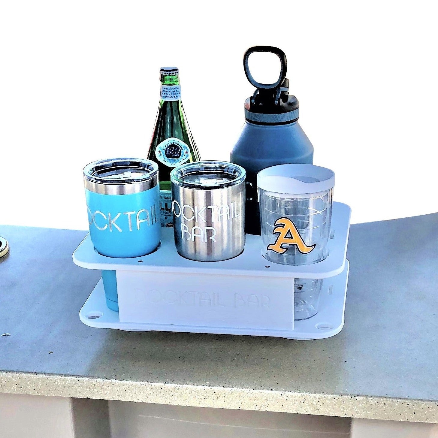 Docktail Jr Boat Cup Holder Caddy with 2 SeaSucker Vacuum Mounts - Choose Your Color - Docktail Bar