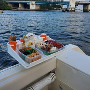 Docktail Utility Boat Table Accessory with Adjustable Rod Holder Mount - Docktail Bar