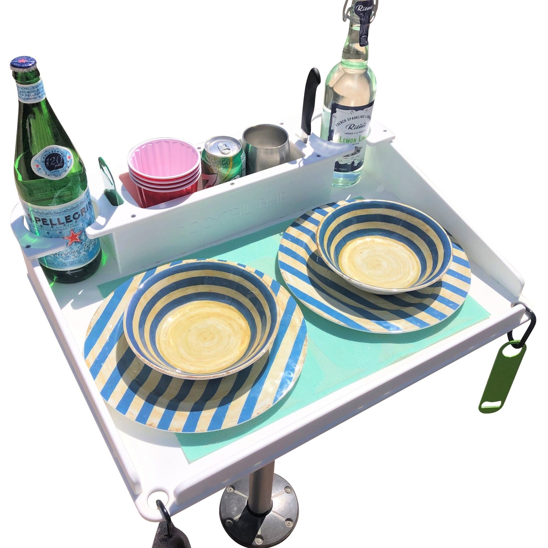 Docktail Utility Boat Table with Pedestal Table Attachment Options - Docktail Bar