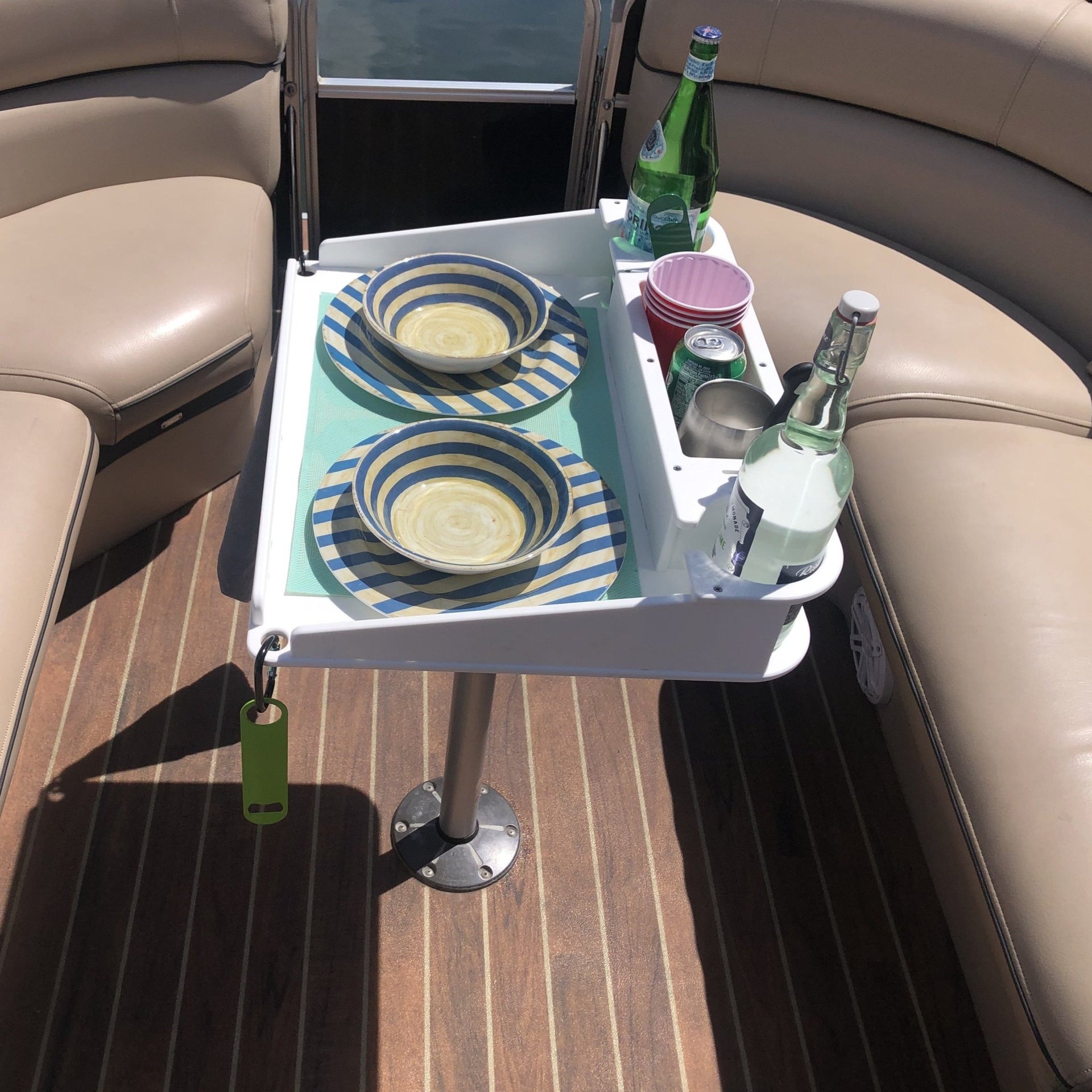 Docktail Utility Boat Table with Pedestal Table Attachment Options - Docktail Bar