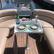 Docktail Utility Boat Table with Pedestal Table Attachment Options - Docktail Bar