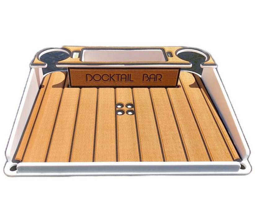 Docktail Utility Boat Table with Pedestal Table Attachment Options - Docktail Bar
