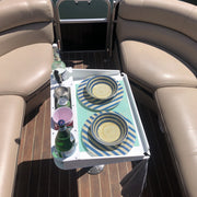 Docktail Utility Boat Table with Pedestal Table Attachment Options - Docktail Bar