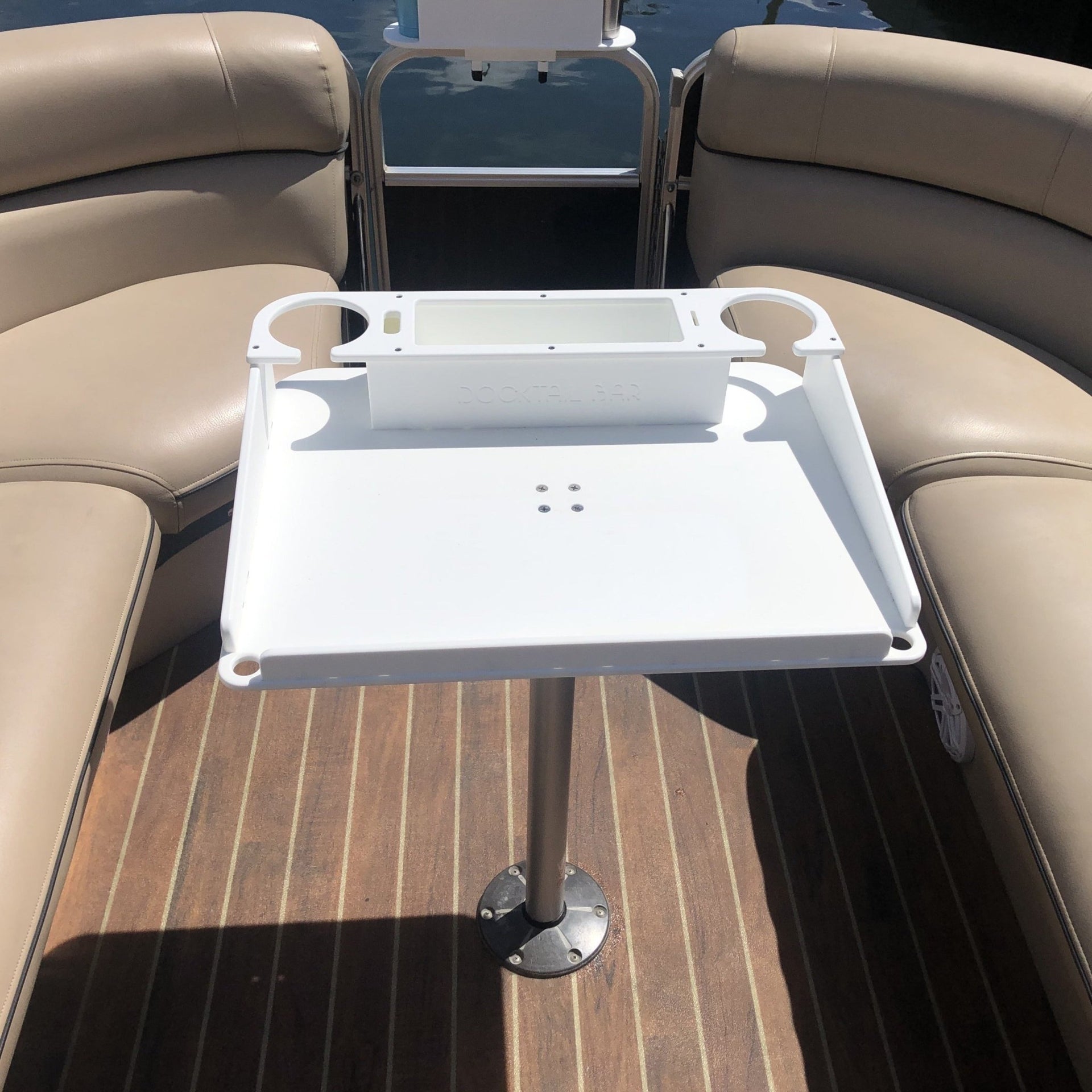 Docktail Utility Boat Table with Pedestal Table Attachment Options - Docktail Bar