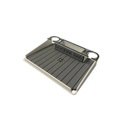 Docktail Utility Boat Table with Pontoon Boat Rail Mount - Docktail Bar