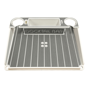 Docktail Utility Boat Table with Pontoon Boat Rail Mount - Docktail Bar
